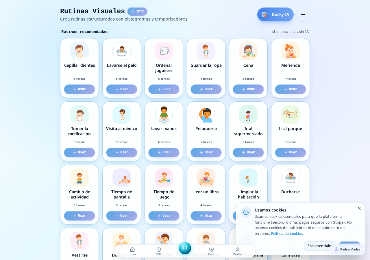 AutismDock visual routines